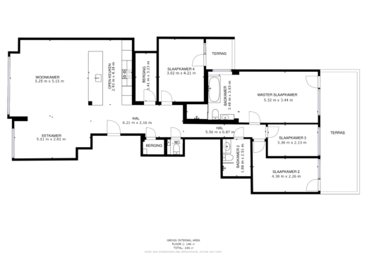 Matterport schematisch grondplan